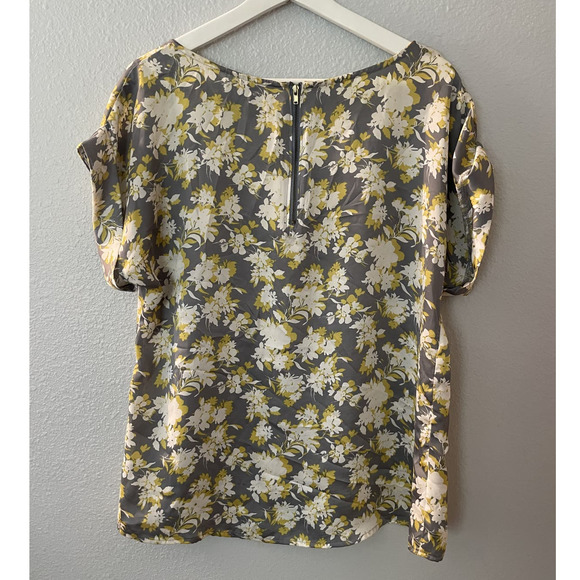 Bobeau Women's Floral Boat Neck Short Sleeve Blouse Size Large - Picture 4 of 6